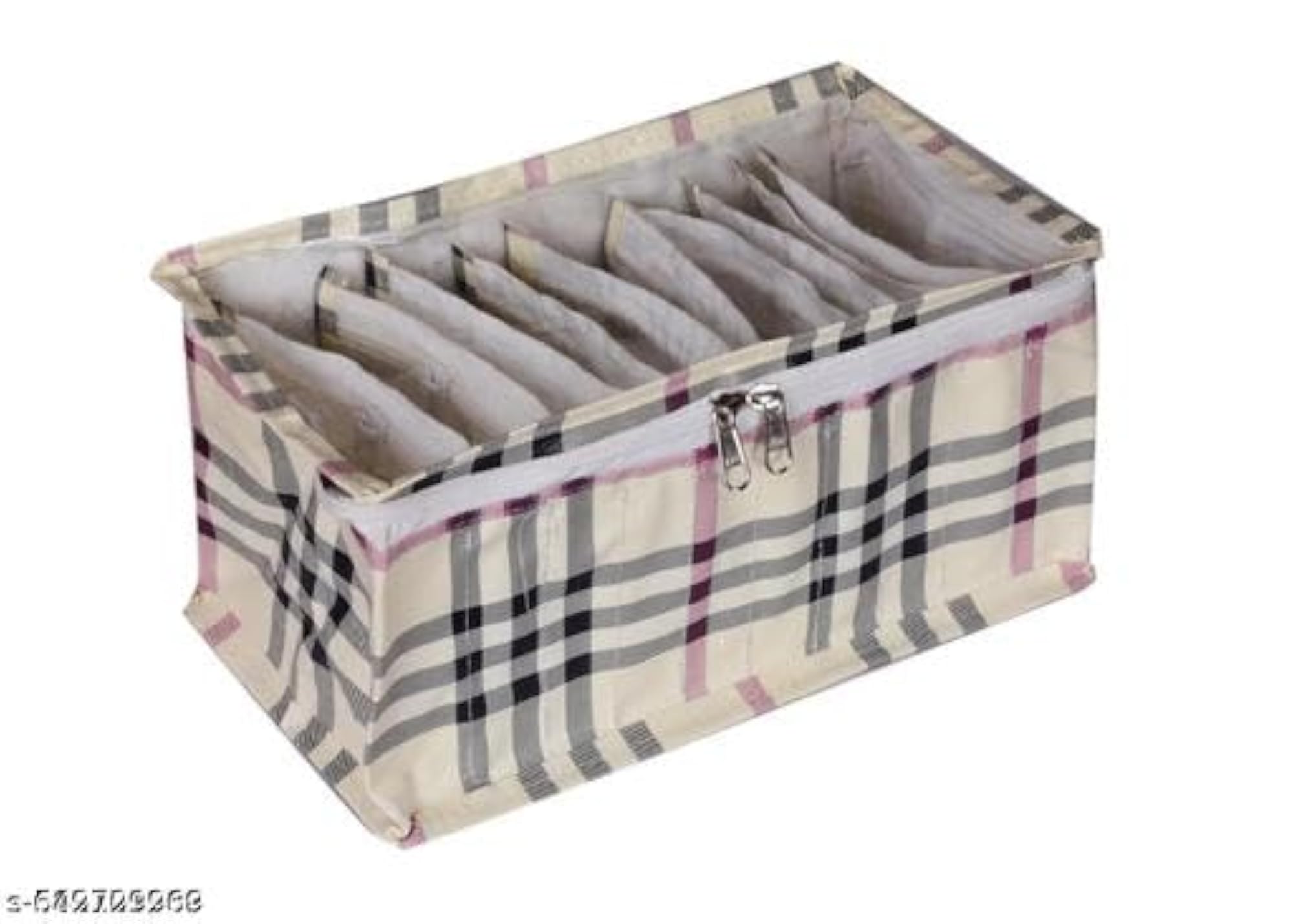 Jewellery Box Makeup Pouch with 10 Transparent Pouches