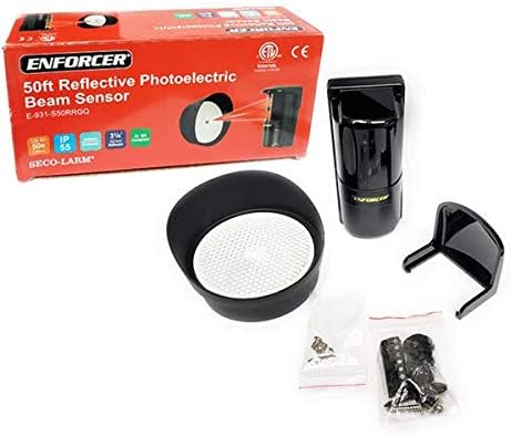 Seco Larm Enforcer IR Reflective Photoelectric Sensor, E-931-S50RRGQ, ETL UL325 Compliant, 50ft