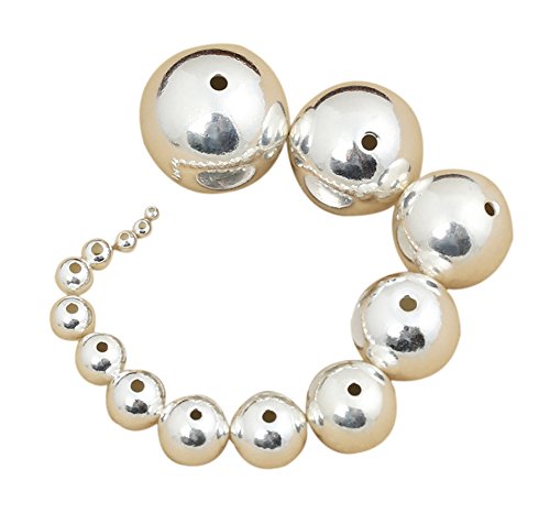 Qingsun 100pcs Perles Rondes en Métal Argenté 3.2mm Idéal pour la Fabrication de Bracelets Bijou Accessoire Cover