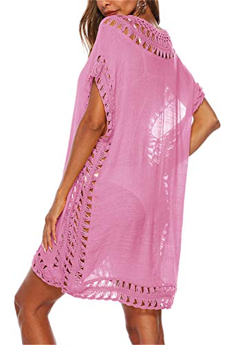 Image of Adisputent Womens Swimsuits Cover Ups Crochet Chiffon Beach Cover Bathing Suit Bikini Wear Coverups Dress