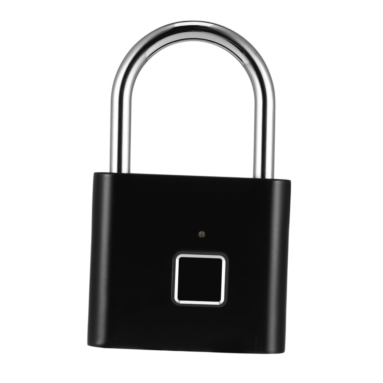 BESPORTBLE Lucchetto Elettronico per Valigia e Suitcase in Acciaio Inox Nero, Sblocco Impronta Digitale e Password, 40 Impronte, per Viaggio
