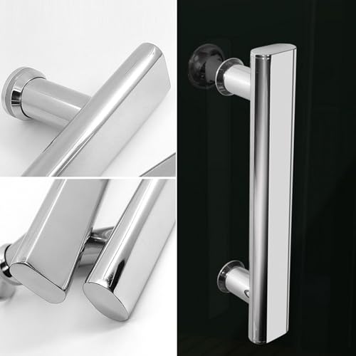 Poignées de porte de douche 220 mm chrome de qualité supérieure