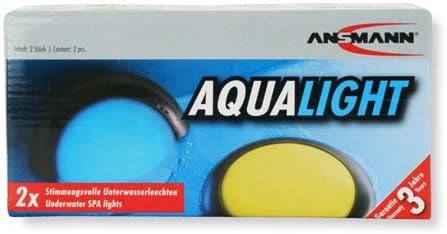 ANSMANN Aqualight LED Pool Light Shower & Bath Spa Light Nightlight (Waterproof and Floatable) for Shower, Pool, Bath, Decoration and Discolight (Pack of 2)