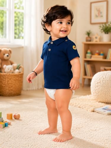 Image of BODYCARE Kids Inafant Boys Half Sleeves Cotton T-Shirt | Skin Friendly Regular Fit | Ultra Soft Breathable Comfortable & Durable | Pack of 2 | Assorted |Casual for Toddler