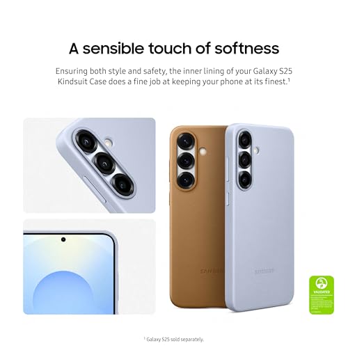 Image of Samsung Galaxy S25 Kindsuit Phone Case, Protective Cover, Stylish Design, Durable, Soft Inner Lining, US Version, EF-VS931PFEGUS, Camel