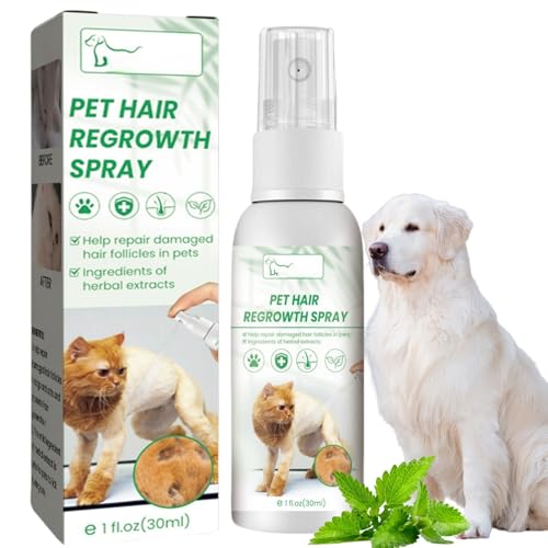 30ml Pet Hair Growth Supplem/Ents Spray,Liquid Spary Pet Hair Loss Treatments,Dog Detangler Spray,Dog Skin and Hair Health Liquid Spary,Pet Hair Regrowth for D/og,Leave In Hair ConditionerSpray