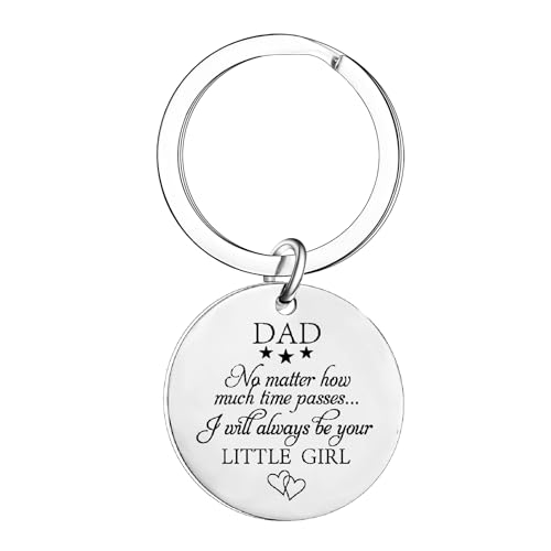 Ghloyza Portachiavi con scritta "I Will Always Be Your Little Girl Boy Father Gifts from Daughter Son", Bambina, M
