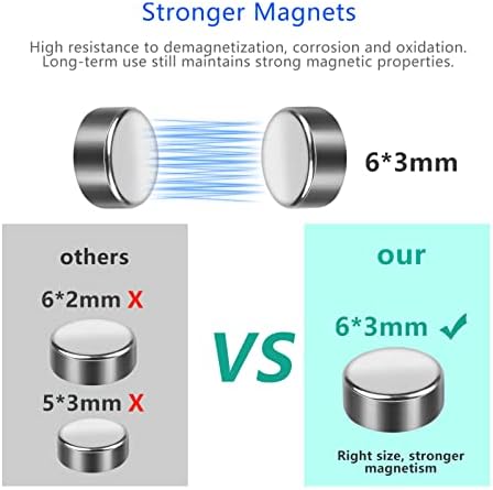 doesnotapply 80 Pcs Small Magnets 6 x 3 mm Neodymium Magnets Round Fridge Magnets Extra Strong Tiny Magnets Mini Magnets for Whiteboard Crafts Home Kitchen Office School