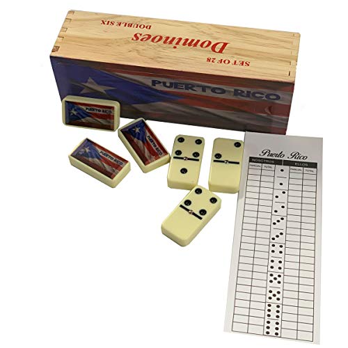 Juego de DominoesPR Double Six con marcador miniatura 1