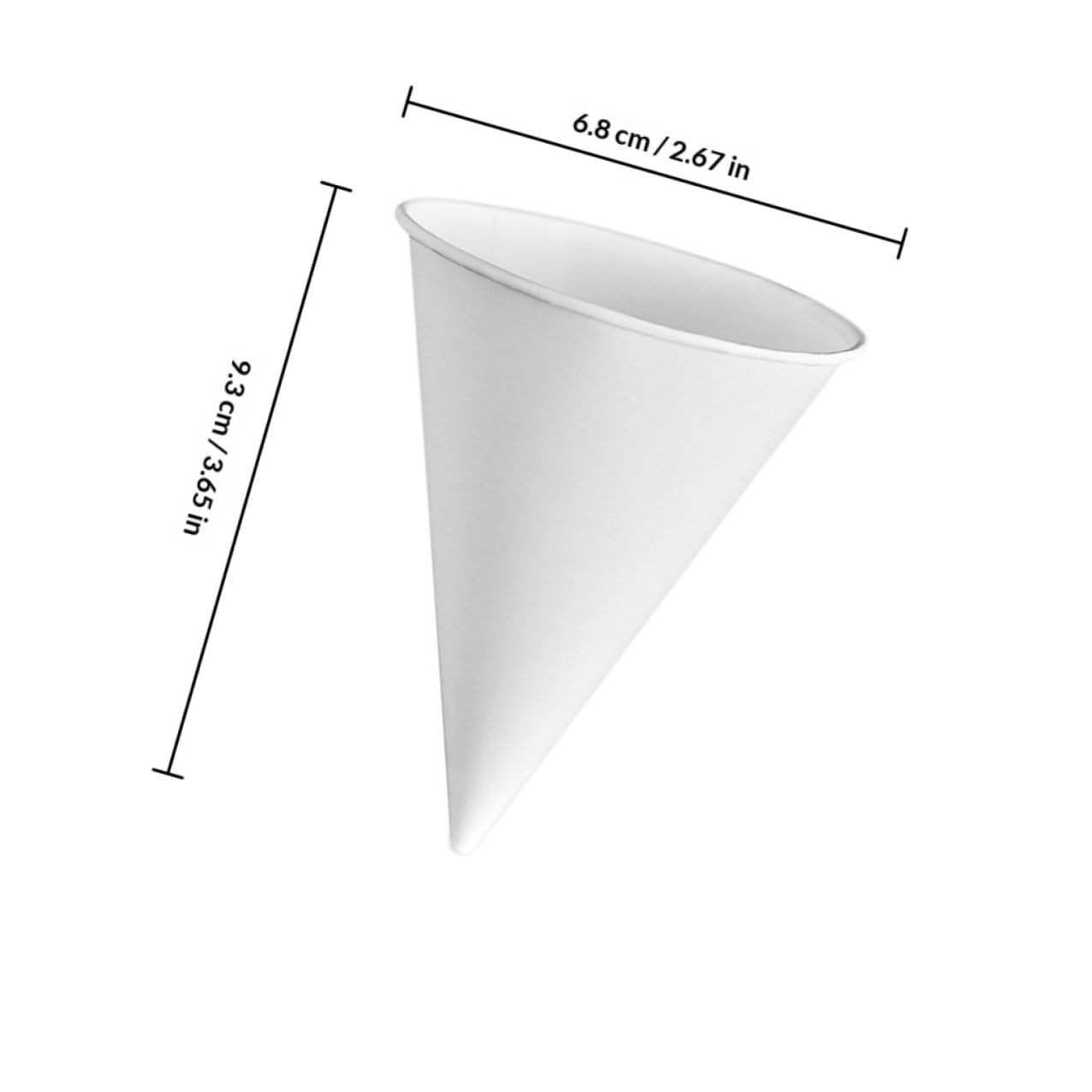 250 Bicchieri di Carta Conici Usa e Getta da 3,7 Oz, Leggeri e Igienici per Ristoranti e Feste, Bicchieri Monouso in Carta Bianca