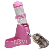 Diseño multifuncional: la base puede ser un cuenco de comida para hámster, una jaula para botellas o un juguete divertido con un diseño de agujero grande. Diseño automático, solo las mascotas pueden beber agua cuando tocan la bola de acero. Fuerte capacidad antiolor y más saludable. Mantén la jaula limpia, no hay necesidad de preocuparse por salpicaduras de mascotas.