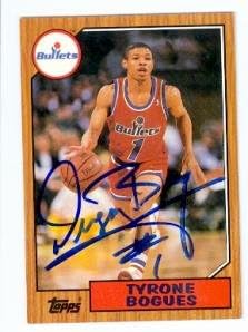 Muggsy Bogues autographed basketball card (Washington Bullets) 1993 ...