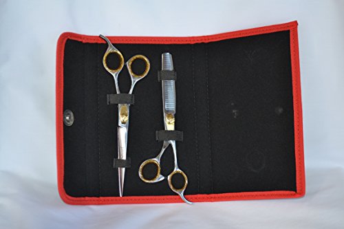 Sharf Gold Touch Pet Grooming Shear Kit 7.5 Inch Straight & 6.5" 42-Tooth Thinning Scissors #TOP6