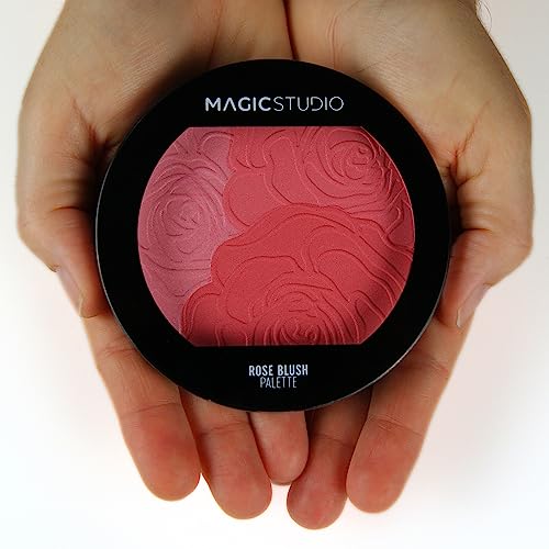 Coloretes En Polvo en 3 Tonos de Color Rosa, Empolvado, Rosa Claro y Coral. 20gr Maquillaje Mujer Para Cualquier Ocasión. Colorete Compacto de Textura Suave con Partículas Iluminadoras.