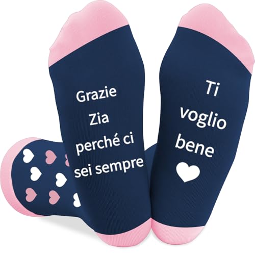 Coopyin Regalo Zia Natale Festa della Mamma Compleanno Festa della Donna San Valentino Pasqua Pensione Halloween Grazie Idee Regali per Zia Originali Utile Calze Divertenti