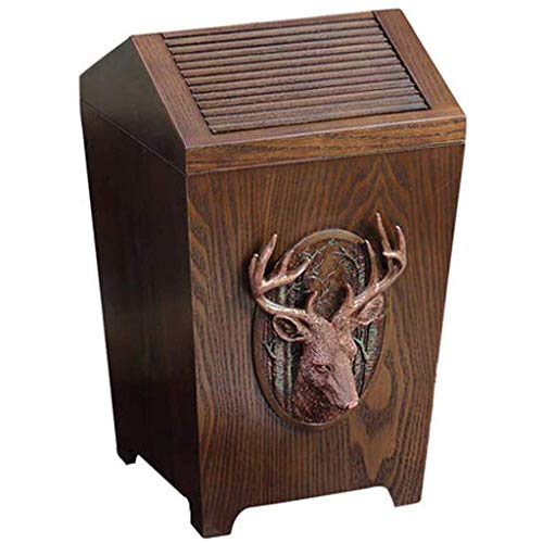 ZXD Wooden Classic Sanitary Bucket, Household Trash Can Garbage Can,23 * 23 * 38cm