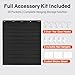 SUNEE 30 Pockets Hanging Wall File Organizer, Black Storage Pocket Chart for File Folder and Paper, Space Saver for Office and Classroom, with Wall Hangers, Over The Door Hooks, Labels