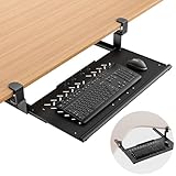 Strifuture Keyboard Tray Under Desk - Full Metal Slide Out Holder, Rust-Resistant & Scratch-Proof, 26x13