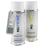 MG PRIME Autolack Sprühdosen Set für Citroen ERZ Gris Gabion Metallic/Gabion Grau Metallic Basislack Klarlack Spraydose 400ml