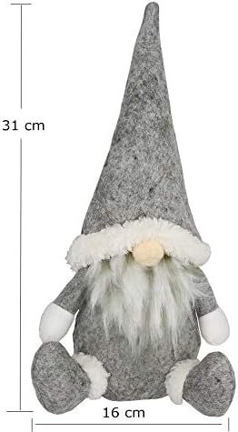 Proumhang 3 pcs Christmas Sitting Ornament No face Santa Claus Plush Doll Tree Hanging Decoration Home Indoor Table Fireplace Shelf Decoration Combination Set 31cm x 16cm