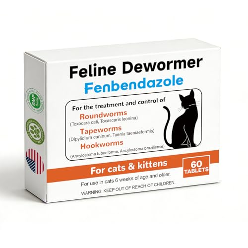 Fenbendazole Dewormer for Cat- Effective Treatment for Tapeworms, Roundworms &