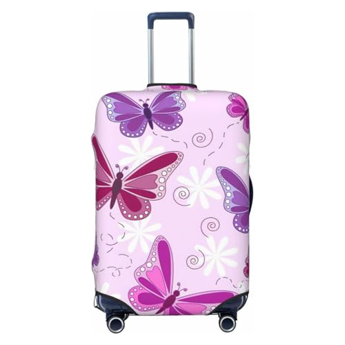 Butterfly Print Washable Luggage Cover Fashion Suitcase Protector Cover Fits 18-32 Inch Luggage