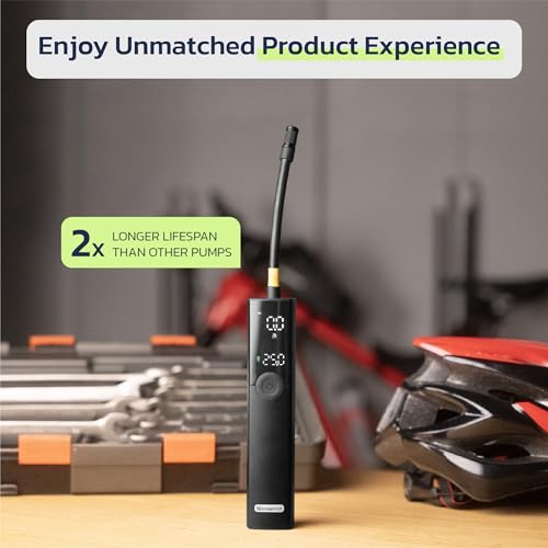 Image of Woowind Tire Inflator Bike Pump , Portable Air Compressor Pump for Bike Motorcycle Tires and Ball