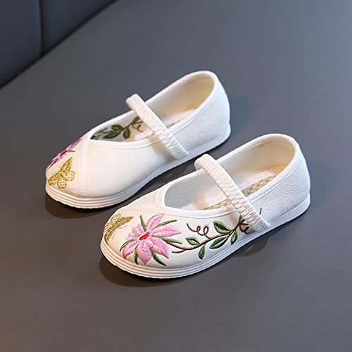 Girls Flat Bottomed Embroidered Sandals Fashionable Costume Children Performance Embroidered Heel Sandals for Girls2