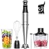 Hand Blender,5 In 1 Hand Blenders For Kitchen,power 1200w,20-Speed & Turbo Stick Blender,Scratch Resistant Hand Whisk Electric With Dough Hooks,Egg