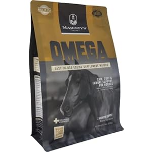 Majesty’s Omega Wafers – Superior Horse / Equine Skin, Coat, and Immune Support Supplement – Omega 3, 6, 9, and Biotin – 30 Count (1 Month Supply)