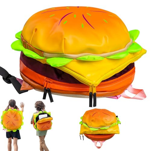 Atrsasey Cheeseburger Backpack Hamburger Backpack Suitable For Work Outdoor Activities And School.