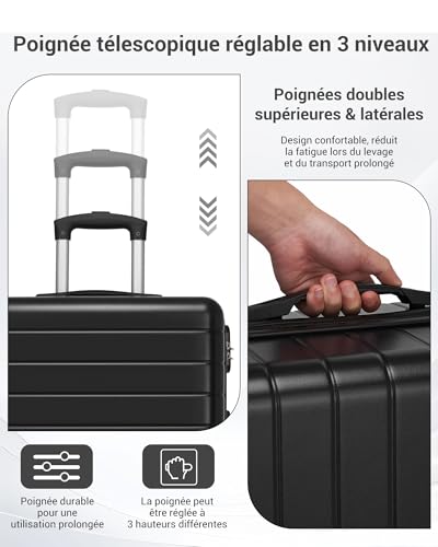 Valise Soute 76 cm 28 Pouces Rigide ABS, Bagage Grande Capacité – Image 6