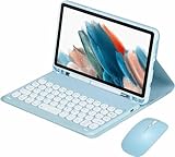 Clavier détachable:L'étui pour tablette est équipé d'un clavier détachable avec une portée Bluetooth de 10 mètres. L'attache magnétique permet de maintenir le clavier de manière stable, évitant ainsi les chutes accidentelles. Lorsque vous n'avez pas besoin d'utiliser le clavier, vous pouvez le retirer facilement de l'étui de la tablette tab A9.
