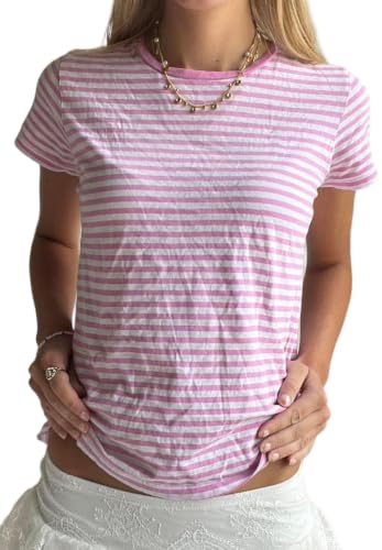 Image of Vintage Oversized Flower Graphic Tees Cute Surfboard Palm Baggy T-Shirts Summer Preppy Beach Tops Teen Girls Clothes