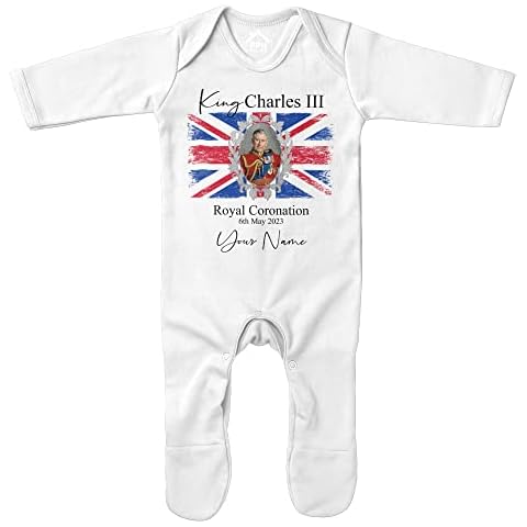 Personalised Royal Coronation Romper Suit Cover