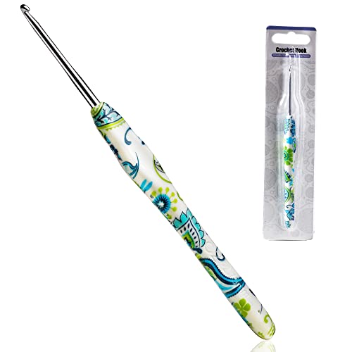 Image of 2.75mm Looen Crochet Hook, Ergonomic Handle for Arthritic Hands, Soft Rubber Grip Extra Long Knitting Needles for Crochet Beginners, Knitting Enthusiasts (2.75mm)