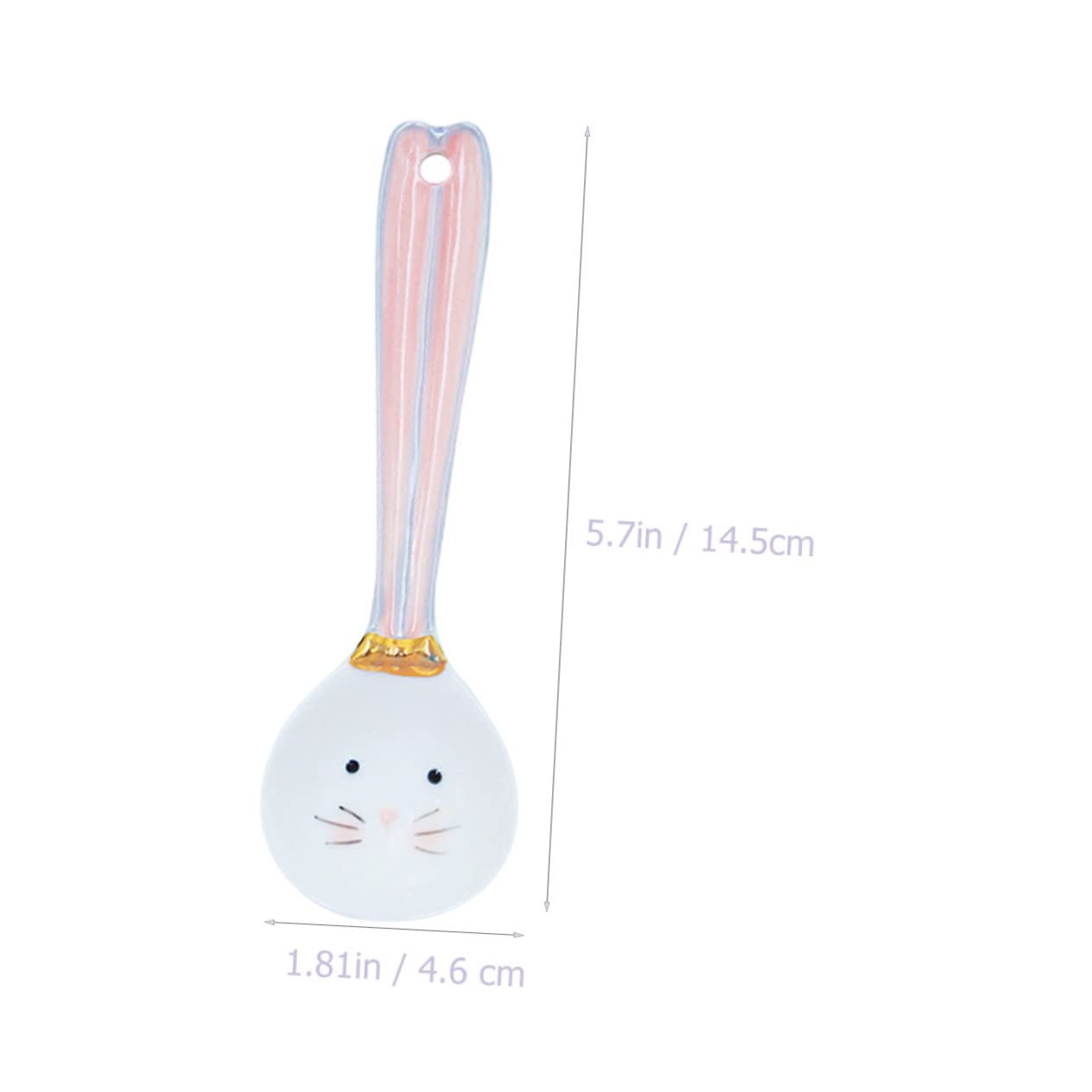 Alipis 4stücke Cartoon Keramik Löffel Ergonomische Frühstücks Und Suppenlöffel Gesundes Sicheres Design Für Kaffee Und Desserts Farbenfrohe Dekoration Für Jede Küche
