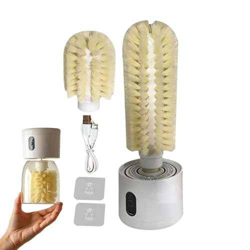 Cepillo eléctrico para botellas que elimina manchas difíciles en tazas y jarrones 2