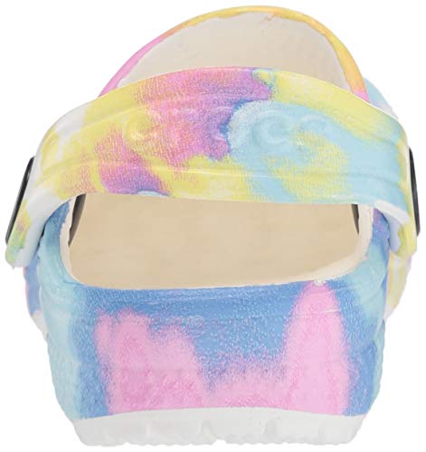 Crocs Tamanco infantil clássico tie dye para meninos, Splash/Pastel, 6 Big Kid