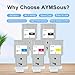 AYMSous Compatible Ink Cartridge Replacement for Canon PFI-320 PFI320 for Canon imagePROGRAF IPF TM-200 IPF TM-205 IPF TM-300 IPF TM-305(5-Pack MBK/B/C/M/Y)