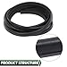 GRAND ORANGE Rubber Front Door Seal Weatherstrip 2pcs Compatible with Ford Bronco 1978-1979, Fit Ford F100 F150 F250 F350 Truck 1973 1974 1975 1976 1977 1978 1979 Black Rubber Door Weather Stripping