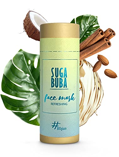 Suga Buba Máscara Facial Bio, Limpieza Profunda y Desintoxicación de la Piel Facial, Arcilla Amarilla y Rosa, Efecto Exfoliante Suave, Tubo de Papel 100%, Belleza Orgánica para Hombres y Mujeres Cover