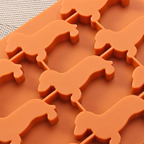 Hemoton 2 stuks ijsblokjesvormen ijsblokjesvormen tabletten siliconen teckel hond gevormde ijsplaat voor whisky… - Image 5