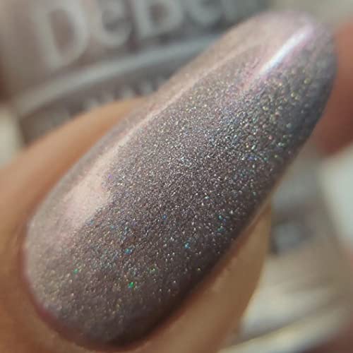 Image of DeBelle Gel Nail Lacquer Awesome Andrea(Metallic light purple nail polish)| Non UV - Gel Finish |Chip Resistant | Seaweed Enriched Formula| Long Lasting|Cruelty and Toxic Free| 6ml
