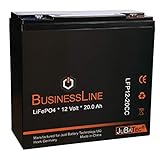 LiFePO4 Akku 12V 20Ah mit BMS (Batterie Management System) ohne Bluetooth