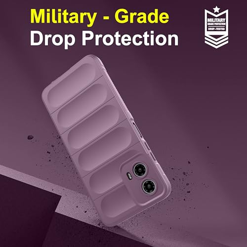 Image of amazon basics Back Case Cover for Motorola Moto G45 5G | Compatible for Motorola Moto G45 5G Back Cover | Liquid Silicon Magic Case with Camera Protection | Lavender