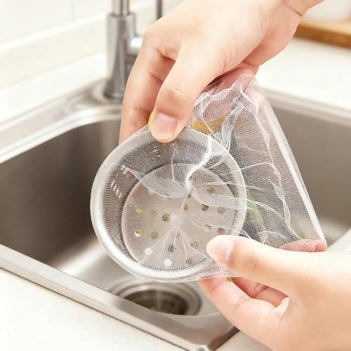 100 bolsas de malla para colador de fregadero de cocina