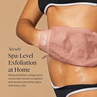 Kitsch Exfoliating Glove – Exfoliating Mitt - 2pc Black & Terracotta — image 2