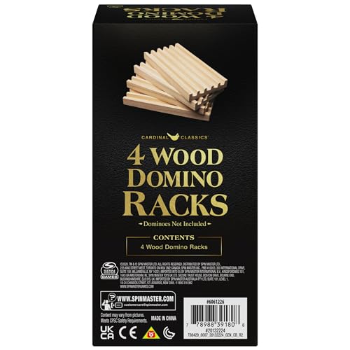 Spin Master Games 6061226 Wooden Domino Racks, Set Of 4 Trays For Mexican Train Dominoes thumb #7
