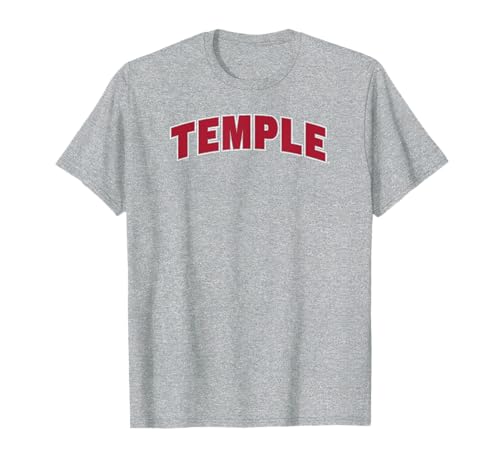 Temple Owls Arch Over Gray Officially Licensed T-Shirt